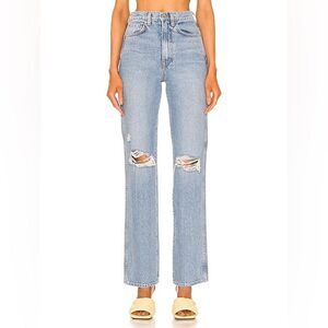 GRLFRND Women's The Sara Super High Rise Slim Straight Jeans  |  Size:  23